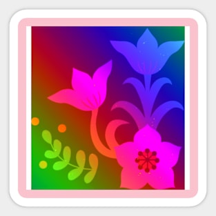 Flowers abstrac 2 Sticker